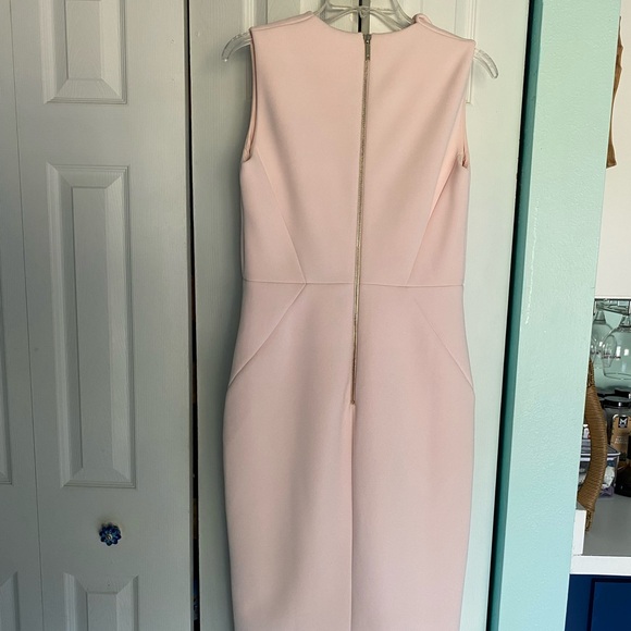 NWOT Ted Baker Heavy Crepe Pink Stretch Dress 3 (8/10) Tilola Sleeveless - Picture 8 of 14